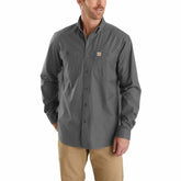 rugged flex® relaxed fit midweight canvas long-sleeve shirt