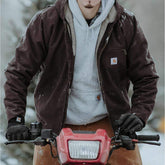 men's sherpa-lined jacket - relaxed fit - washed duck - 3 warmest rating