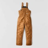 women's insulated bib overalls - loose fit - washed duck - 4 extreme warmth