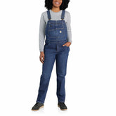 women's rugged flex® relaxed fit denim bib overall