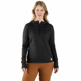 women's carhartt force® relaxed fit half-zip hooded pullover
