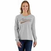women's tencel™ fiber series loose fit long-sleeve logo graphic t-shirt