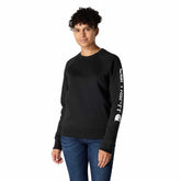women's relaxed fit midweight graphic crewneck sweatshirt