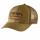 rugged flex® twill mesh-back script patch cap