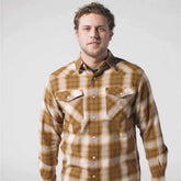 montana rugged flex™ relaxed fit lightweight long-sleeve snap-front plaid shirt