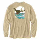 loose fit heavyweight long-sleeve pocket duck graphic t-shirt