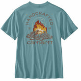 relaxed fit lightweight short-sleeve pocket fire graphic t-shirt