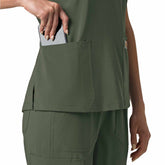 women's force cross-flex flex panel v-neck scrub top