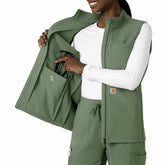 women's rugged flex® bonded fleece scrub vest