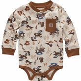 boys' long sleeve printed henley bodysuit (baby)