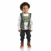 boys' 3-piece camo vest, long-sleeve t-shirt & pant set (toddler)