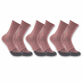 women's carhartt force® midweight logo crew sock 3 pack
