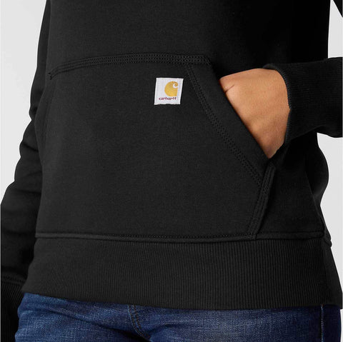 women's relaxed fit midweight logo sleeve graphic hoodie