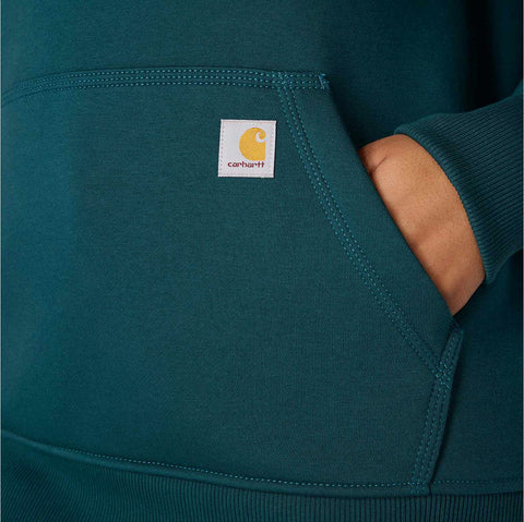 women's relaxed fit midweight logo sleeve graphic hoodie