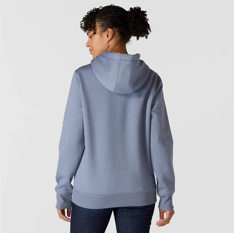 women's relaxed fit midweight logo sleeve graphic hoodie
