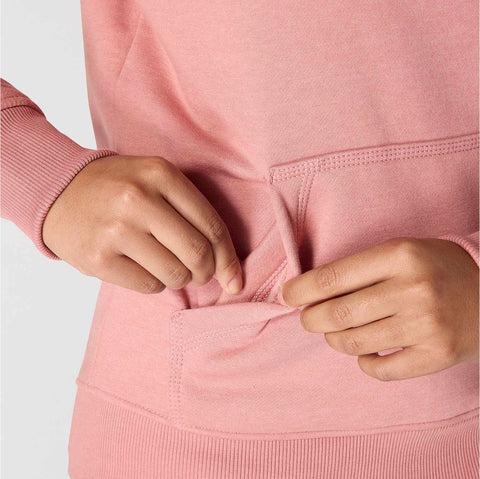 women's relaxed fit midweight logo sleeve graphic hoodie