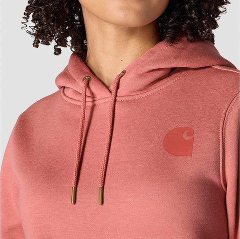 women's relaxed fit midweight logo sleeve graphic hoodie