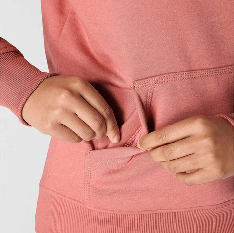 women's relaxed fit midweight logo sleeve graphic hoodie