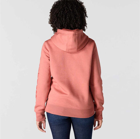 women's relaxed fit midweight logo sleeve graphic hoodie