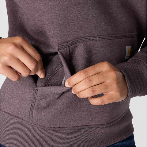 women's relaxed fit midweight logo sleeve graphic hoodie