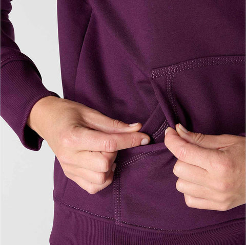 women's relaxed fit midweight logo sleeve graphic hoodie