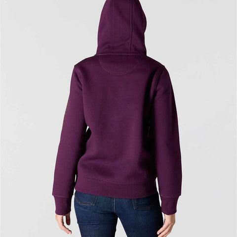 women's relaxed fit midweight logo sleeve graphic hoodie