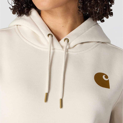 women's relaxed fit midweight logo sleeve graphic hoodie