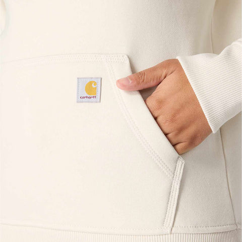 women's relaxed fit midweight logo sleeve graphic hoodie