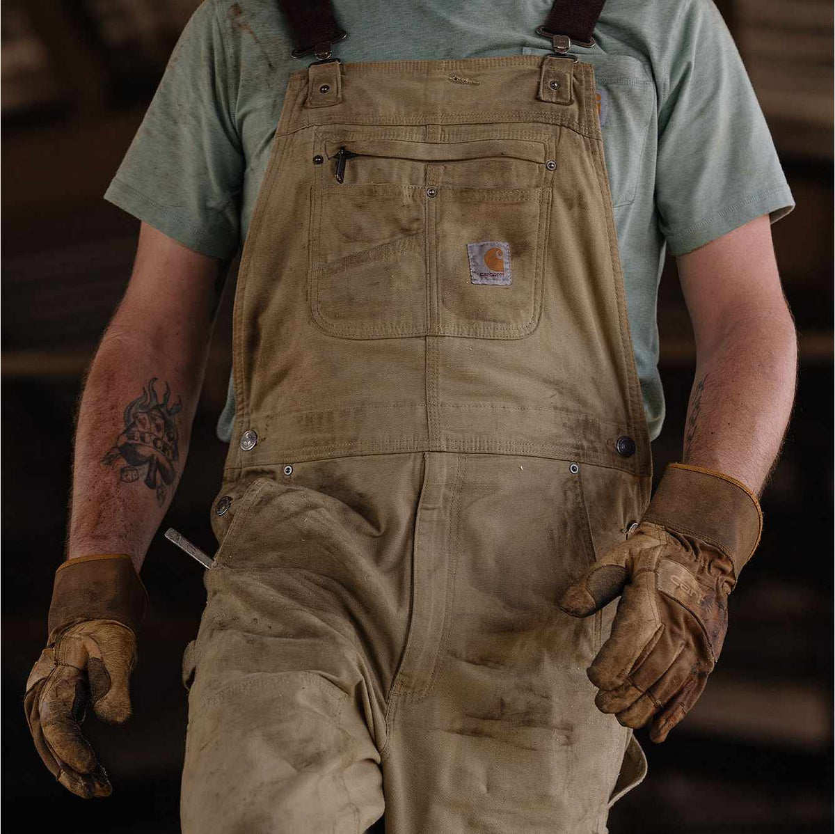 rugged flex® relaxed fit canvas bib overall