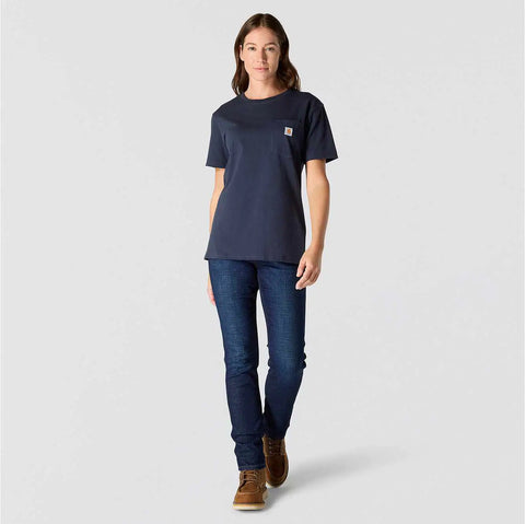 women's loose fit heavyweight short-sleeve pocket t-shirt