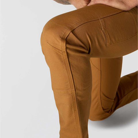 slim tapered rugged flex duck double-front dungaree