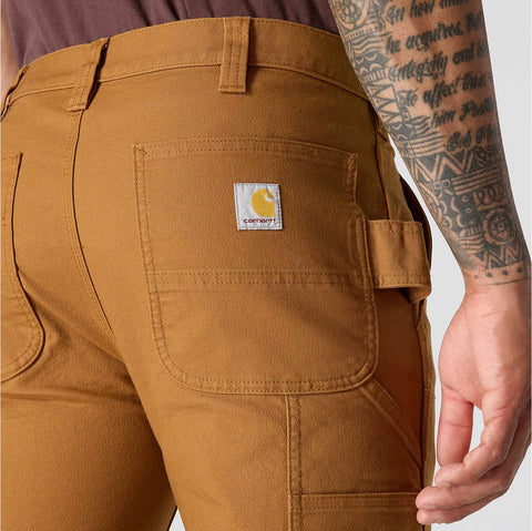 slim tapered rugged flex duck double-front dungaree