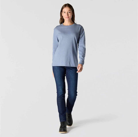 women's loose fit heavyweight long-sleeve logo sleeve graphic t-shirt