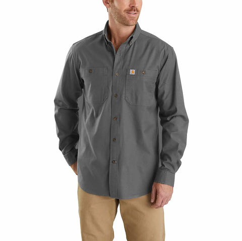 rugged flex® relaxed fit midweight canvas long-sleeve shirt