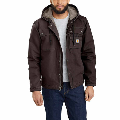 men's sherpa-lined utility jacket - relaxed fit - washed duck