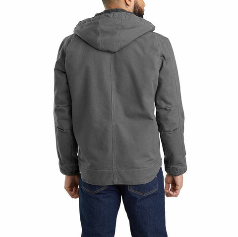men's sherpa-lined utility jacket - relaxed fit - washed duck