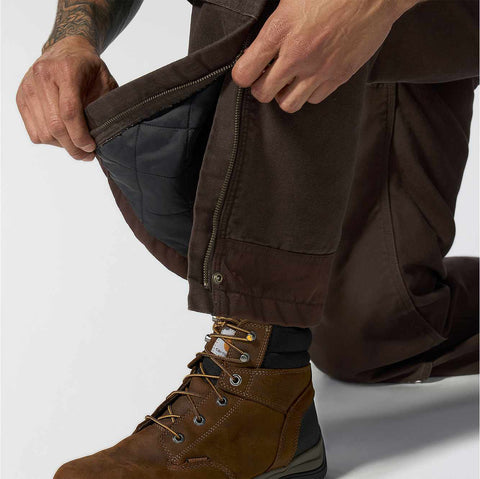 men's insulated bib overall - loose fit - duck - 3 warmest rating