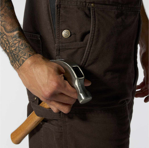 men's insulated bib overall - loose fit - duck - 3 warmest rating