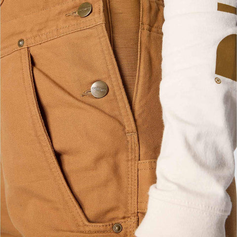 women's insulated bibs - relaxed fit - washed duck - 3 warmest rating