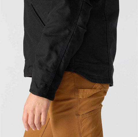 women's sherpa lined jacket - loose fit - washed duck - 3 warmest rating