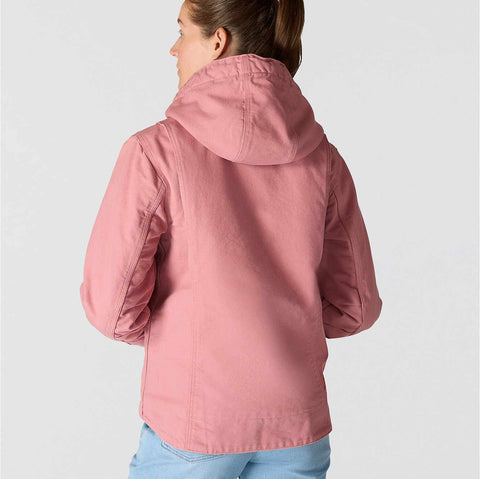 women's sherpa lined jacket - loose fit - washed duck - 3 warmest rating