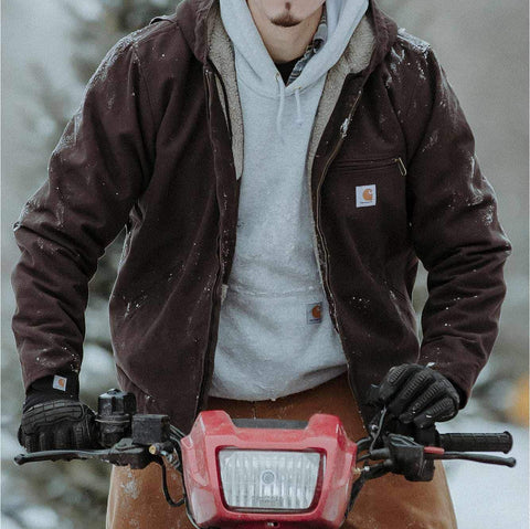 men's sherpa-lined jacket - relaxed fit - washed duck - 3 warmest rating