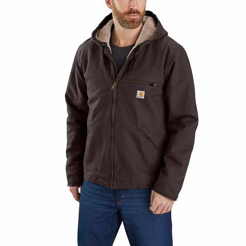 men's sherpa-lined jacket - relaxed fit - washed duck - 3 warmest rating