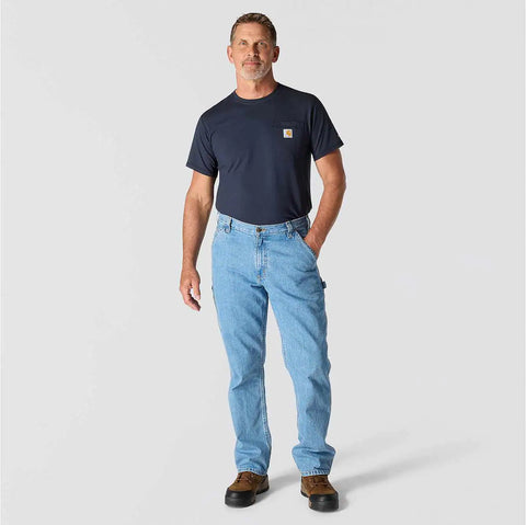 loose straight denim dungaree