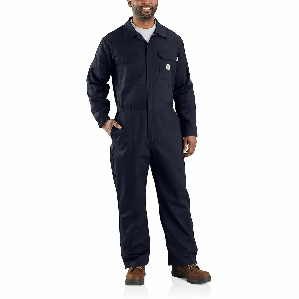 flame-resistant loose fit twill coverall