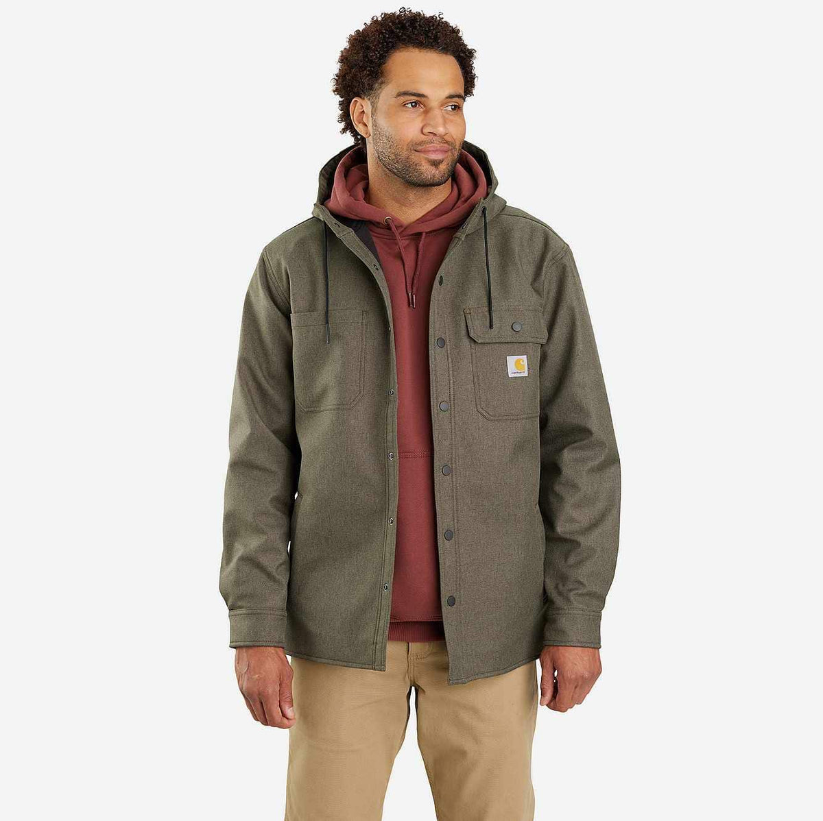 rain defender® relaxed fit heavyweight hooded shirt jac