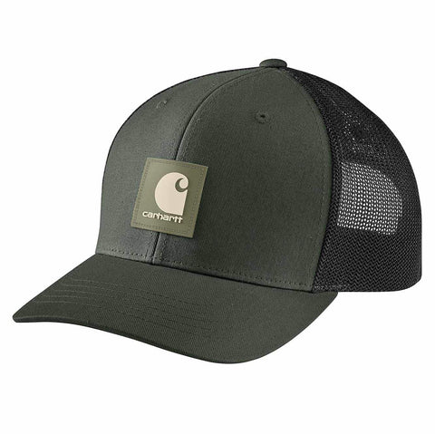 rugged flex® twill mesh-back logo patch cap