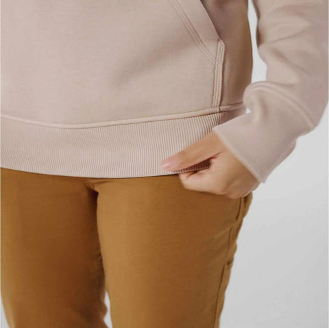 women's relaxed fit midweight quarter-zip mock-neck sweatshirt