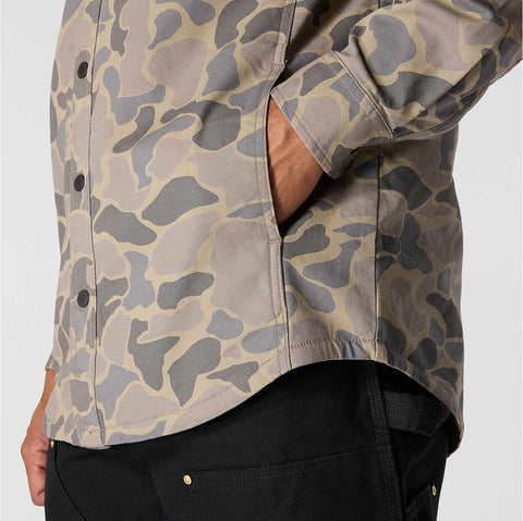 rugged flex® relaxed fit canvas fleece-lined shirt jac