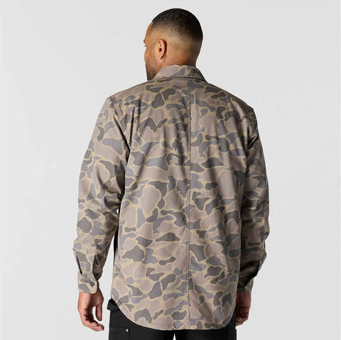 rugged flex® relaxed fit canvas fleece-lined shirt jac